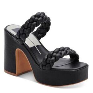 Dolce Vita Wiley Black Stella Heeled Sandals | Size 9.5